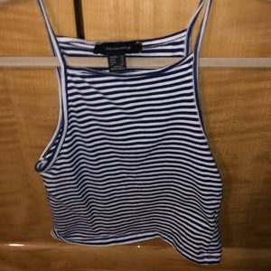 Striped crop tank